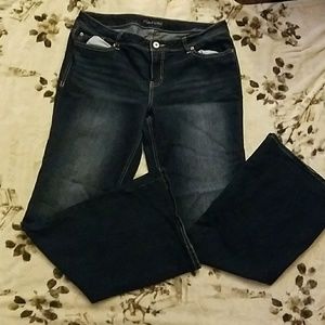 SIZE 15/16 Long Maurice's straight leg jeans.